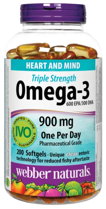 webber naturals 韦博 鱼油欧米伽3 900mg 200粒